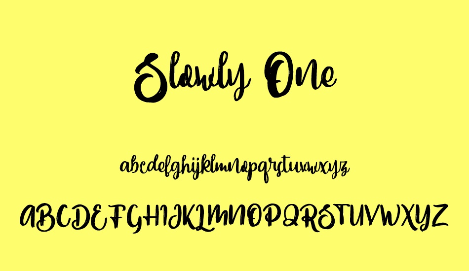 slowly-one font