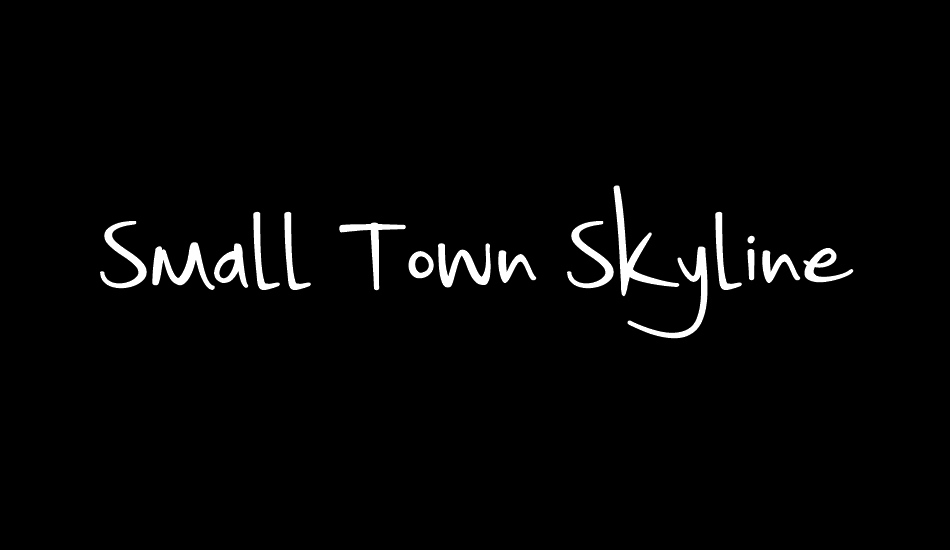 small-town-skyline font big