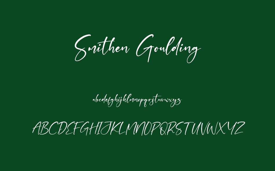 Smithen Goulding font