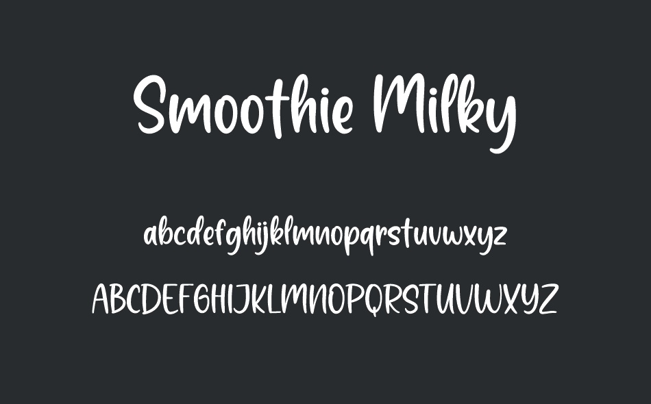 Smoothie Milky font