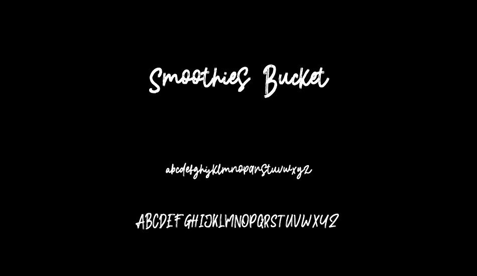smoothies-bucket font
