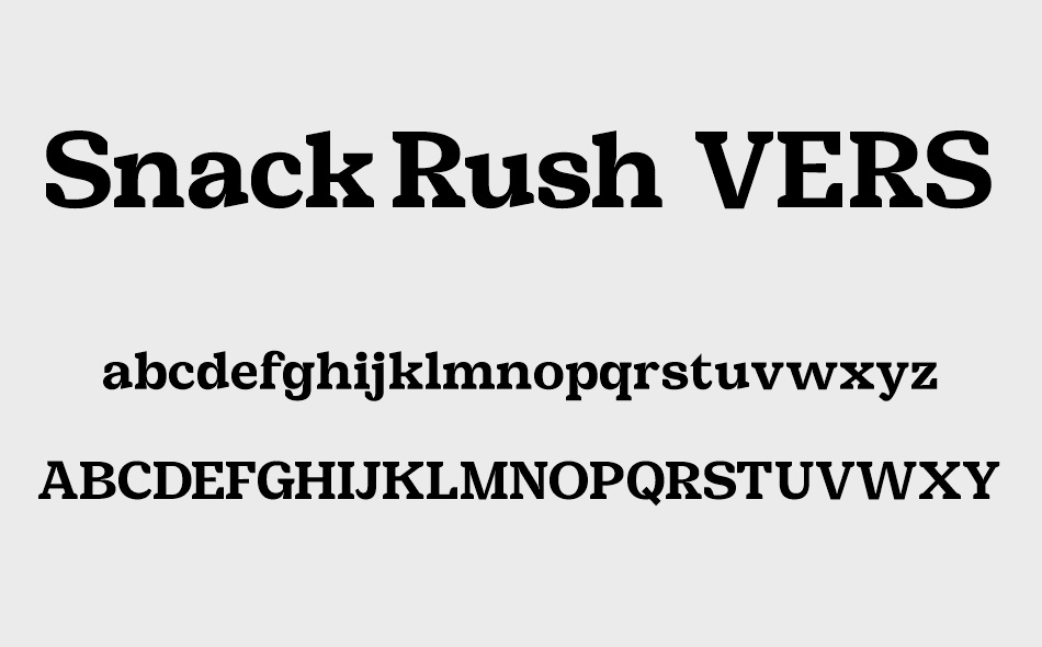 Snack Rush font