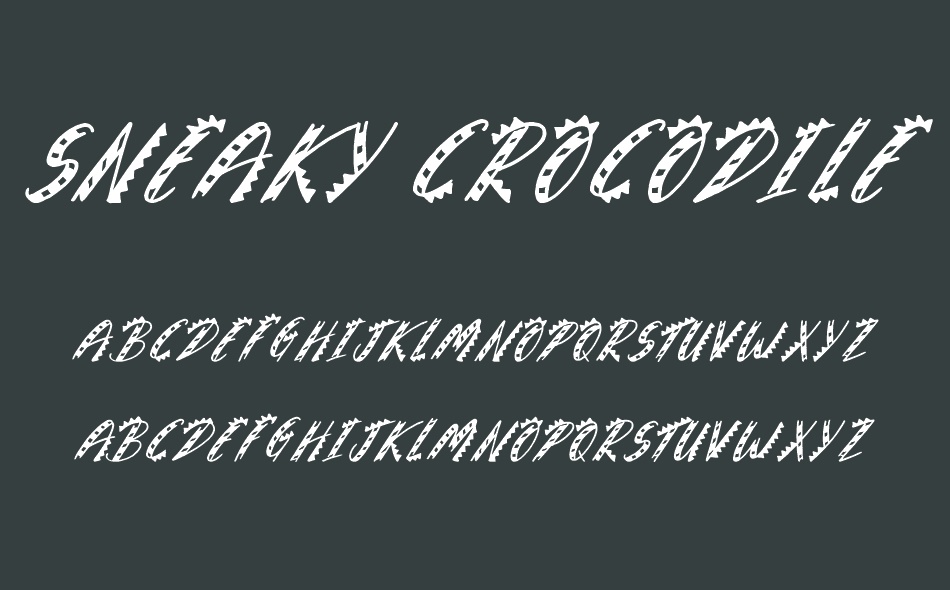 Sneaky Crocodile font