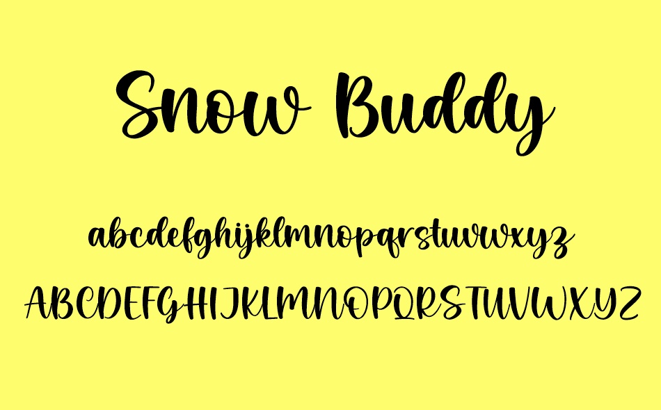 Snow Buddy font