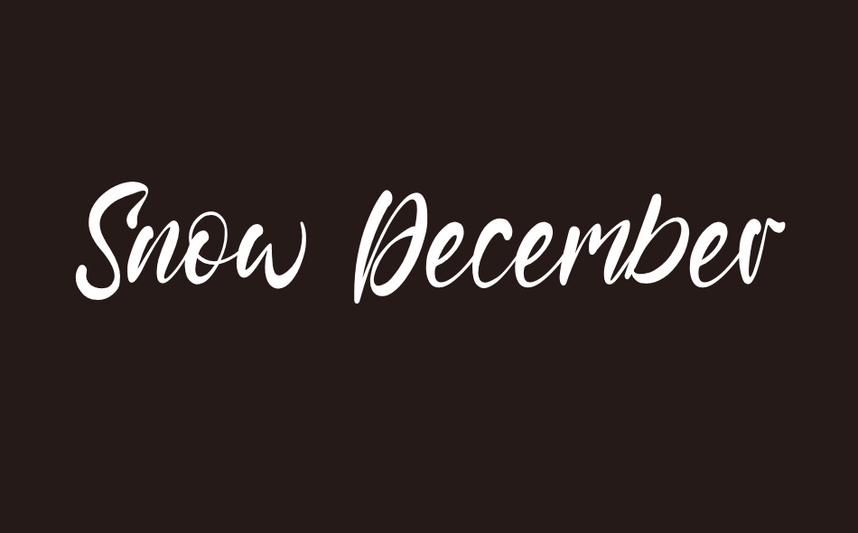 Snow December font big