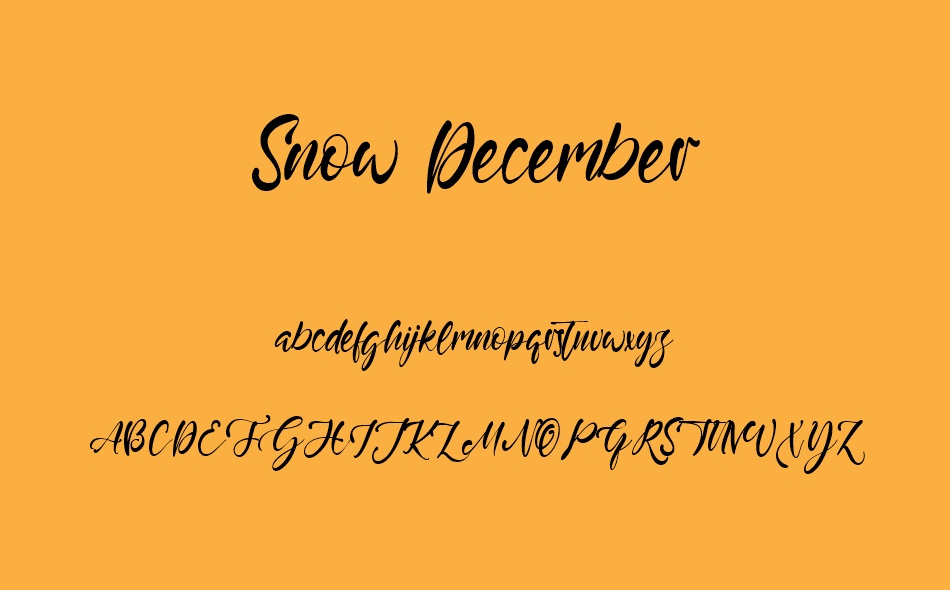 Snow December font