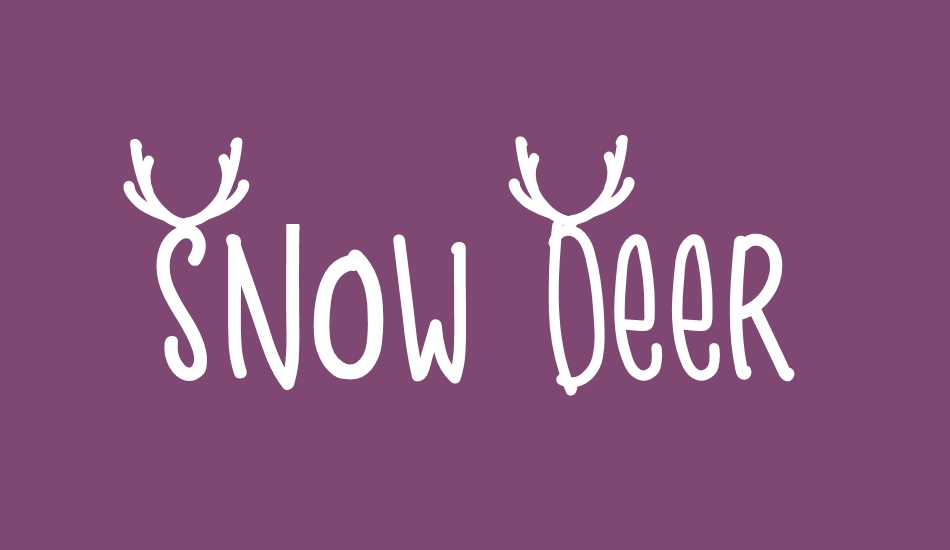 snow-deer font big