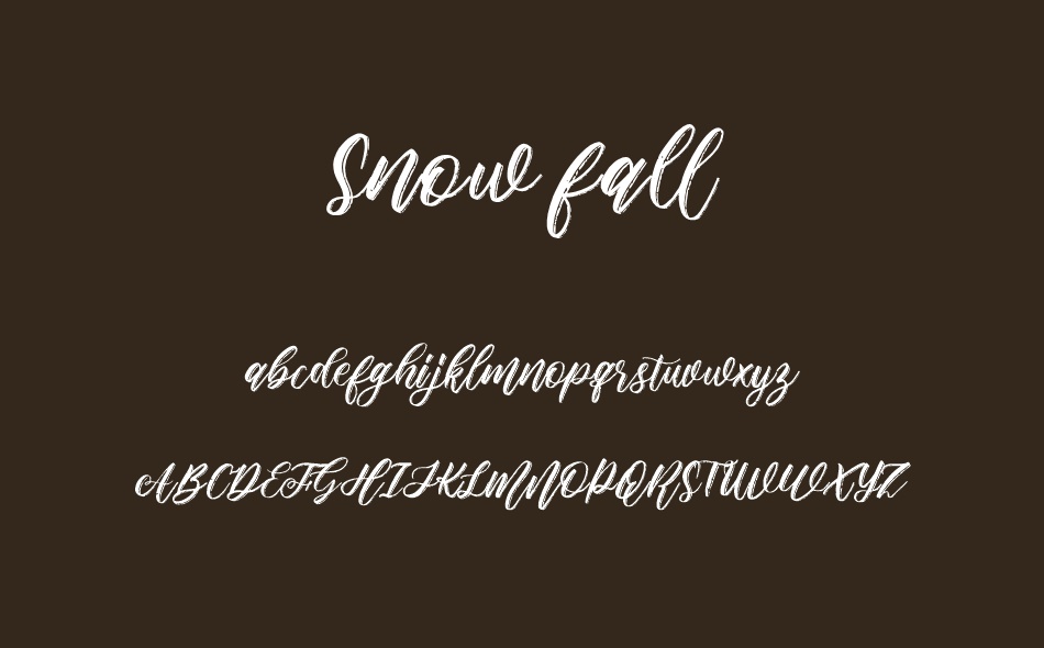 Snow Fall font