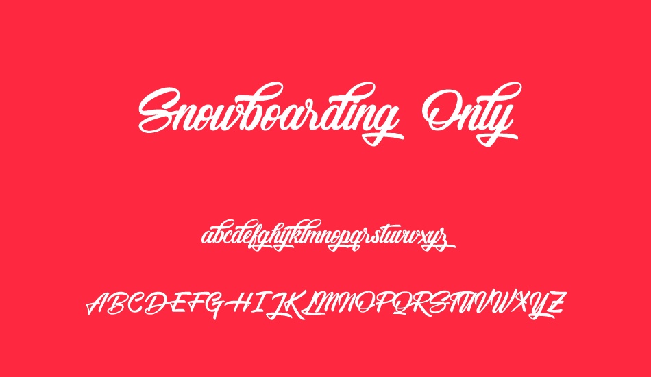 snowboarding-only font