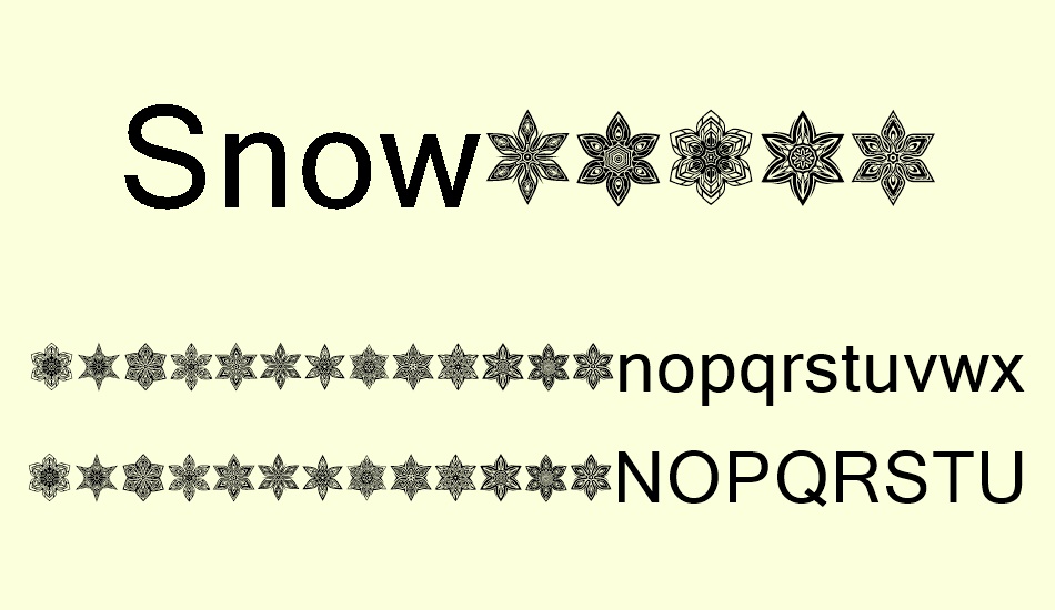 snowflake font