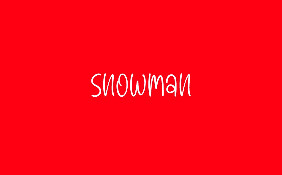 Snowman font big