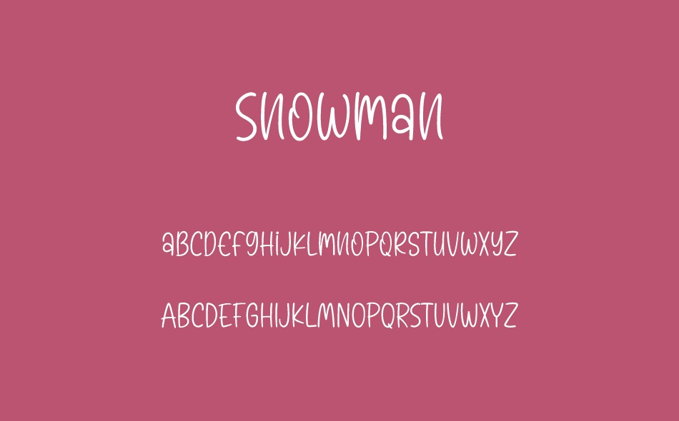 Snowman font