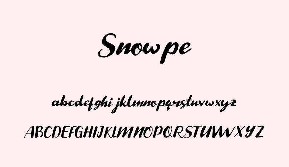 snowpe font