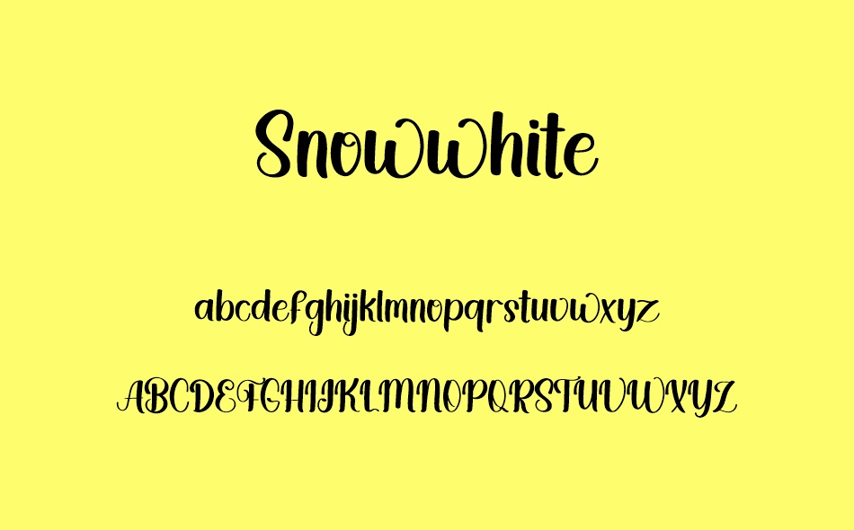 Snowwhite font