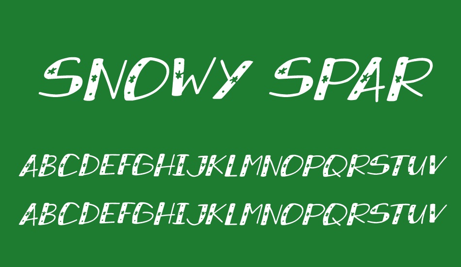 snowy-sparkles font