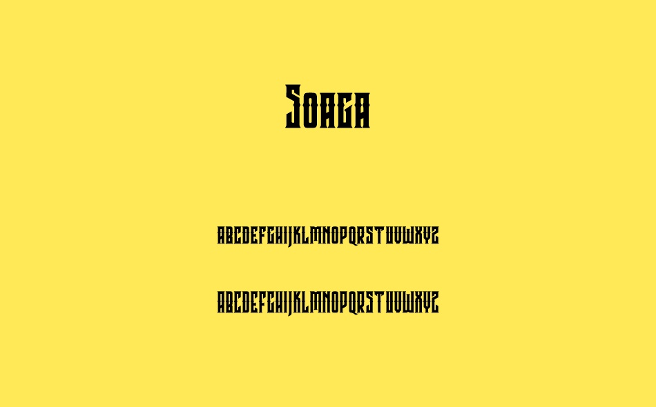 Soaga font