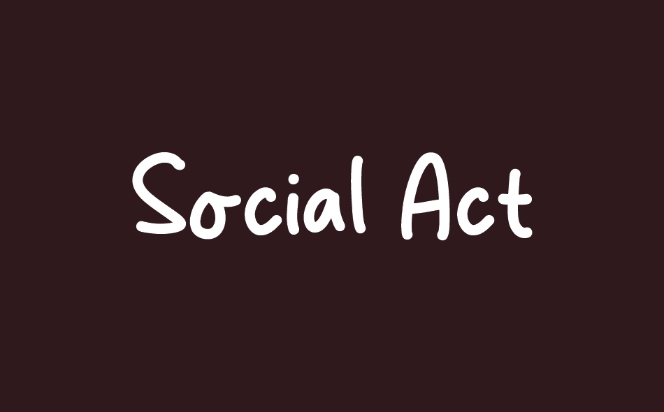 Social Act font big
