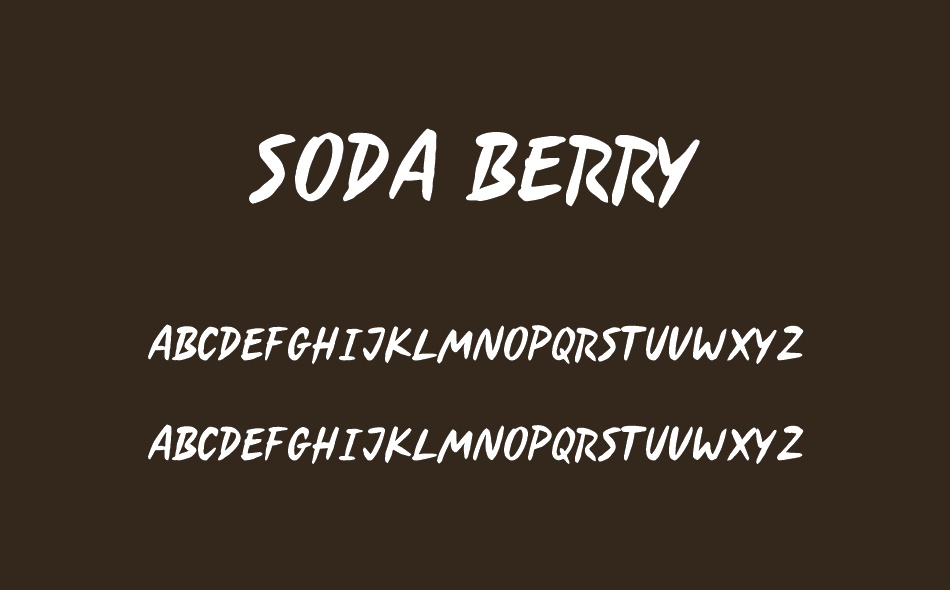 Soda Berry font