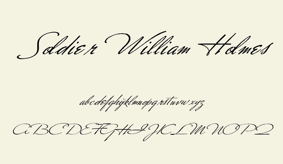 soldier-william-holmes font