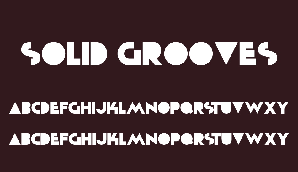solid-grooves font