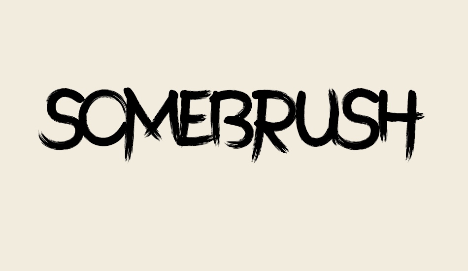 somebrush-bold font big