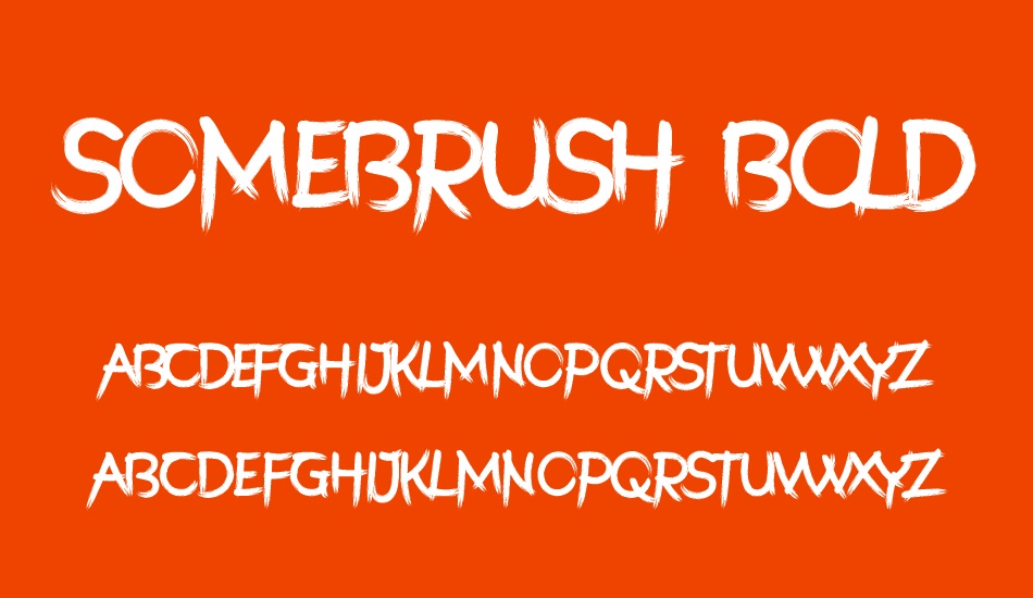 somebrush-bold font