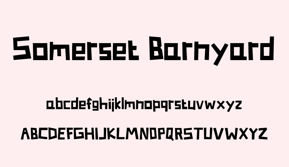 somerset-barnyard font