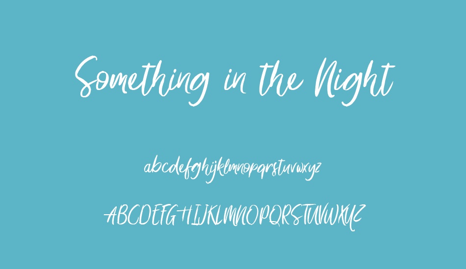 something-in-the-night font