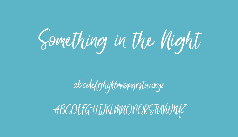 something-in-the-night font