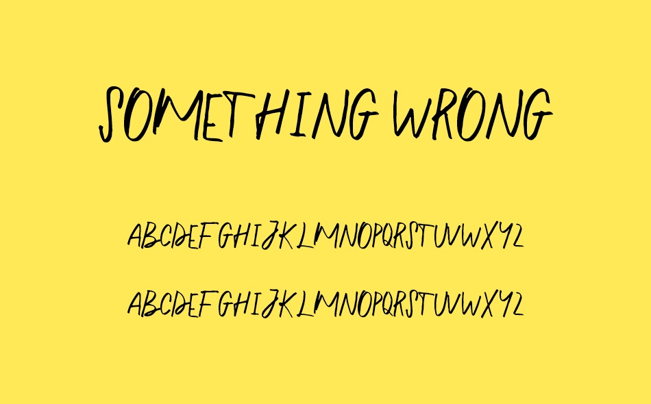 Something Wrong font