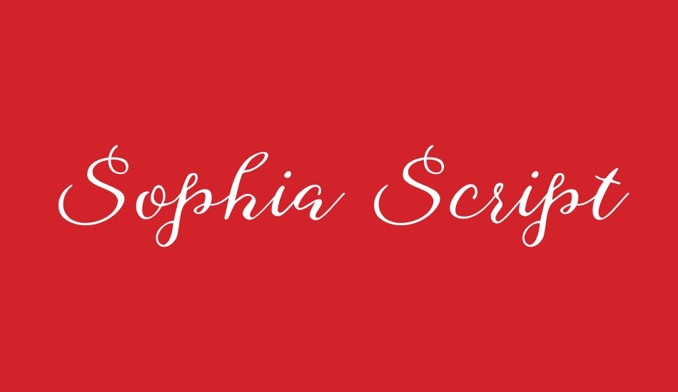sophia-script font big