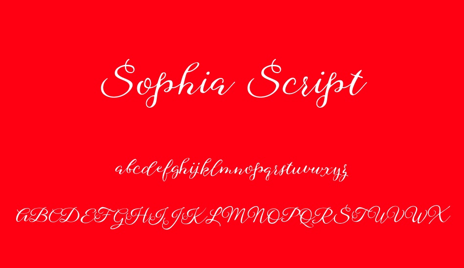 sophia-script font