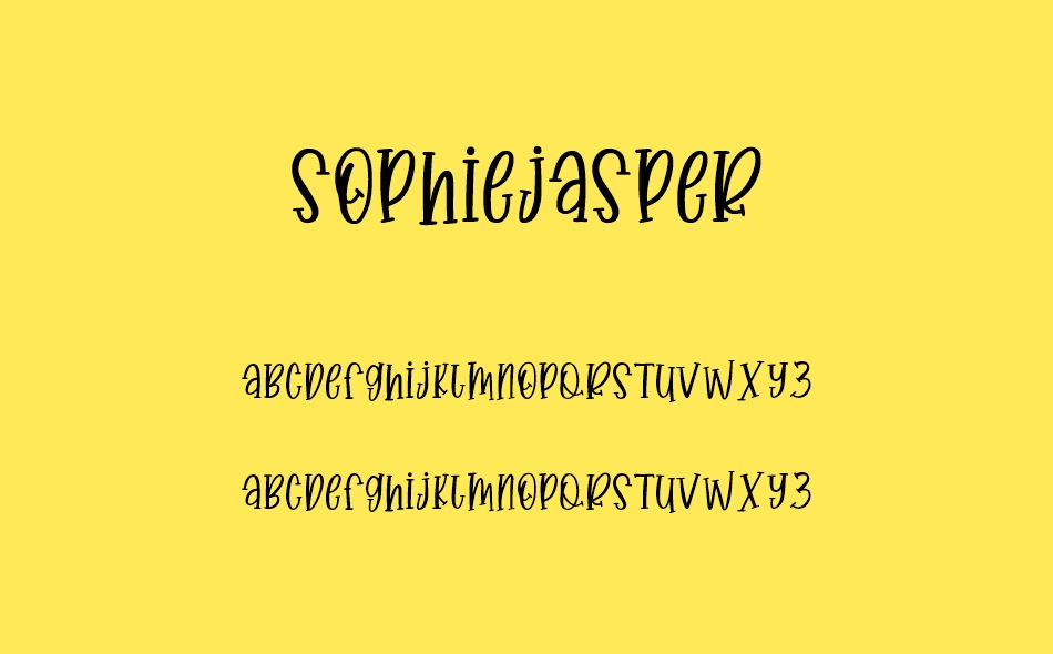 Sophie Jasper font