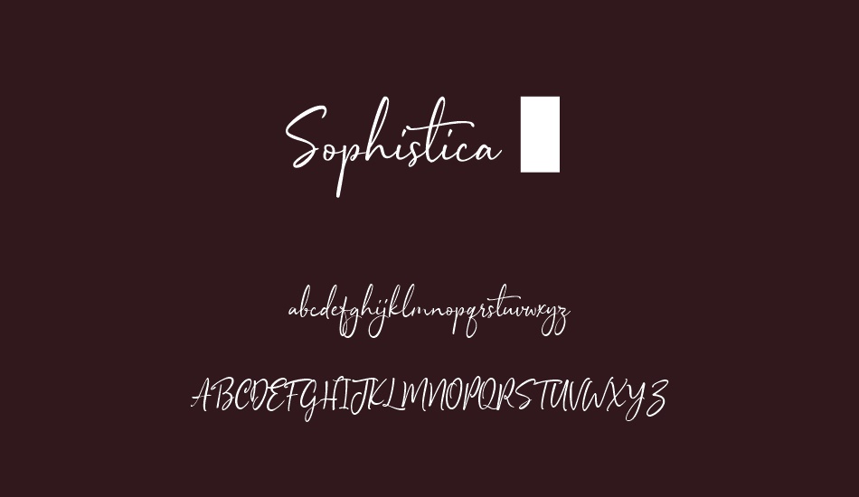 sophistica-1 font