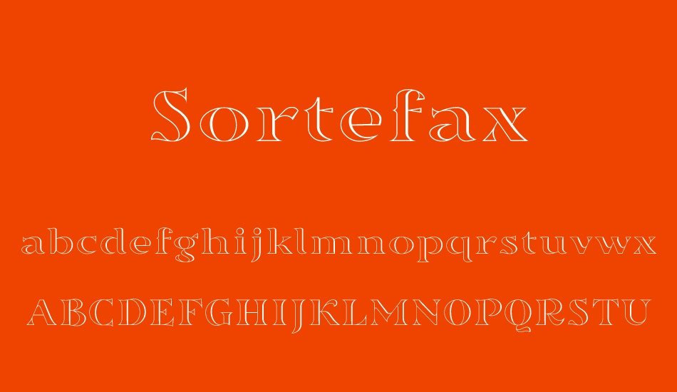 sortefax font