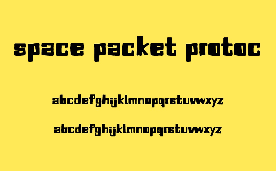 Space Packet Protocol font