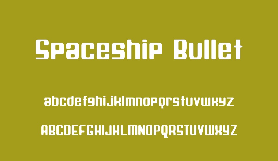 spaceship-bullet font