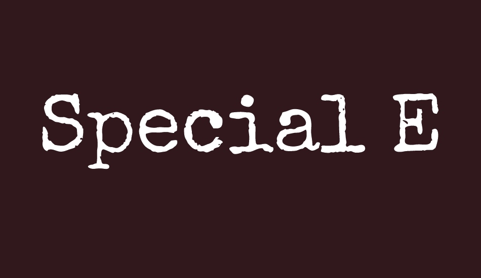 special-elite font big