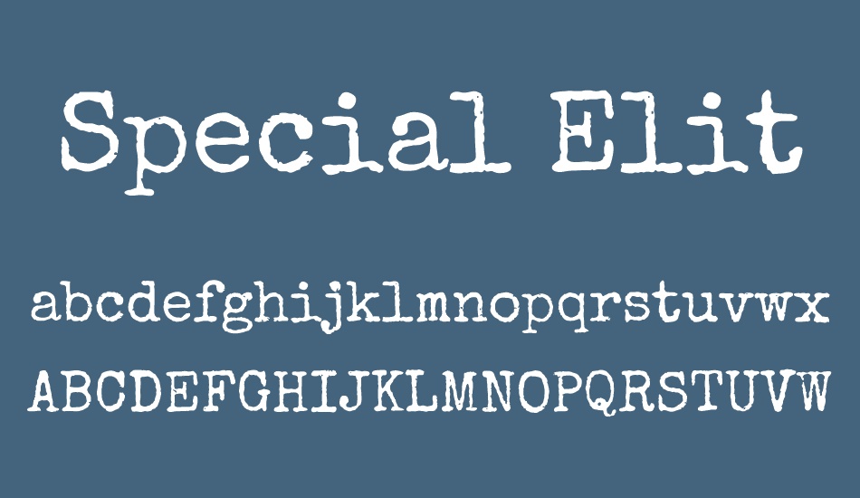 special-elite font