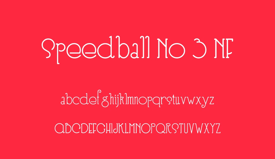 speedball-no-3-nf font