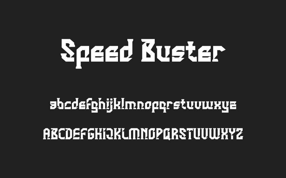 Speed Buster font