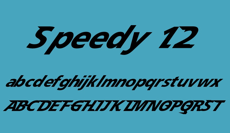 speedy-12 font