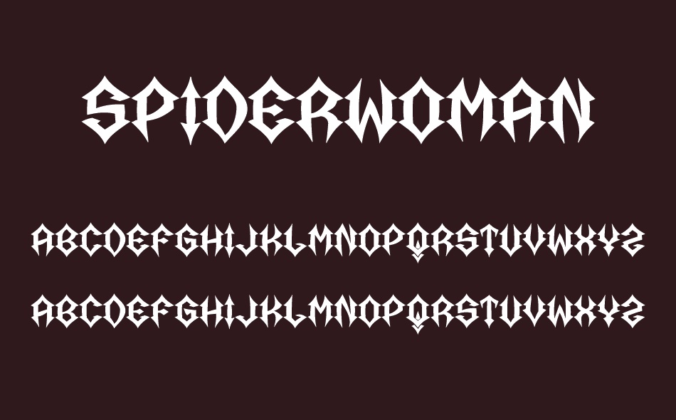 Spiderwoman font