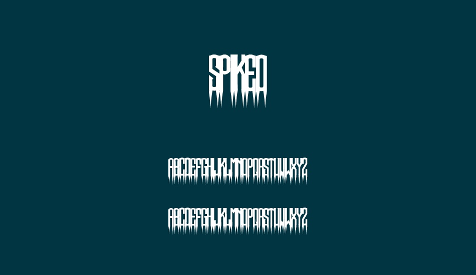 spiked font