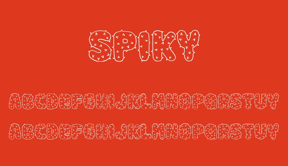 spiky font