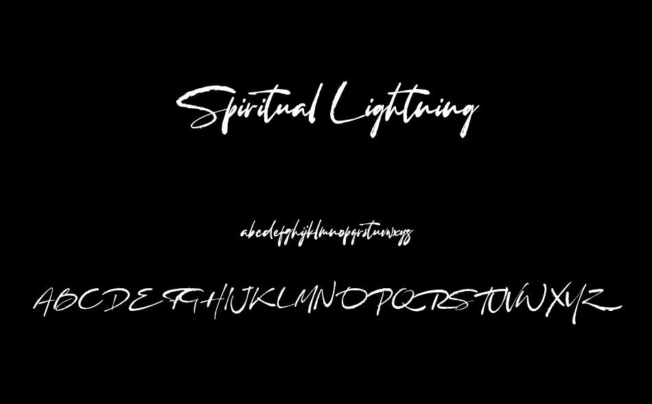 Spiritual Lightning font