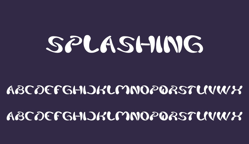splashing font
