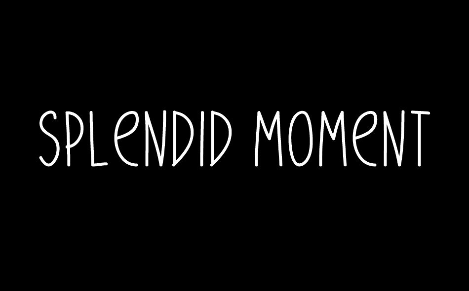 Splendid Moment font big