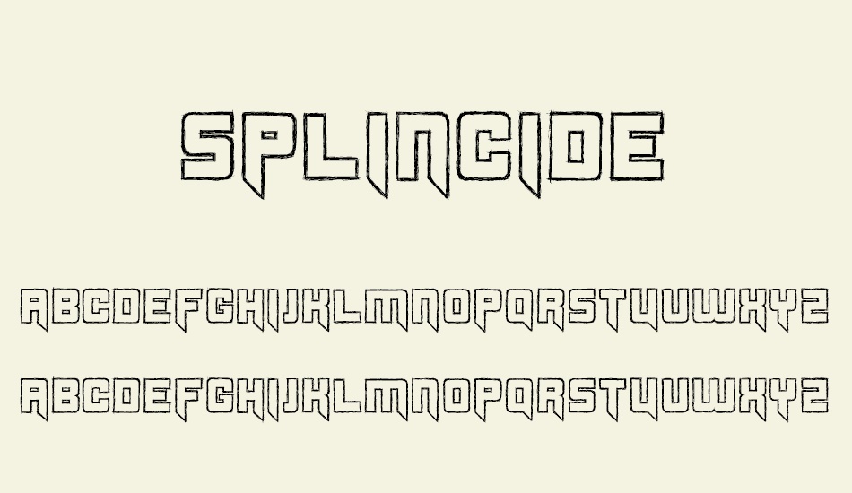 splincide font