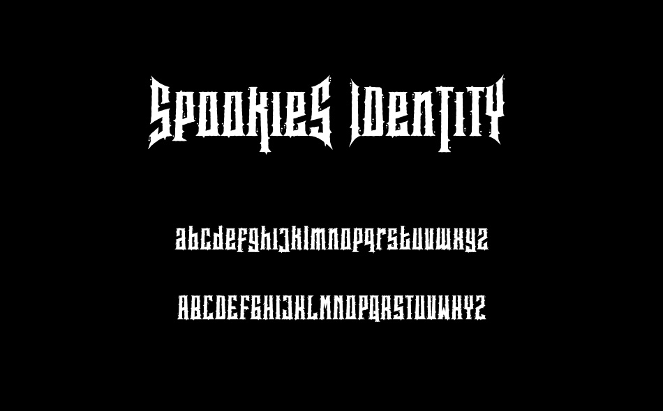 Spookies Identity font